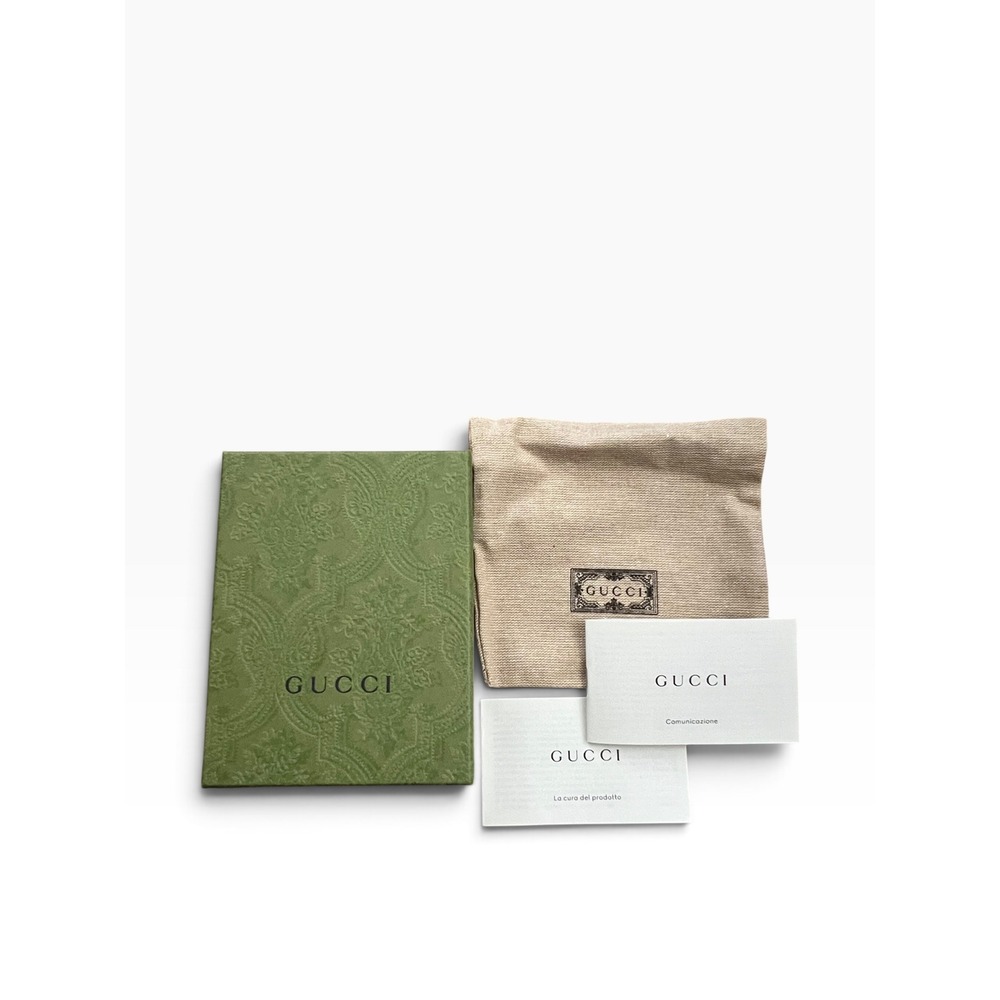 Authentic GUCCI Green Embossed Box, Dust Bag & Care Cards Set